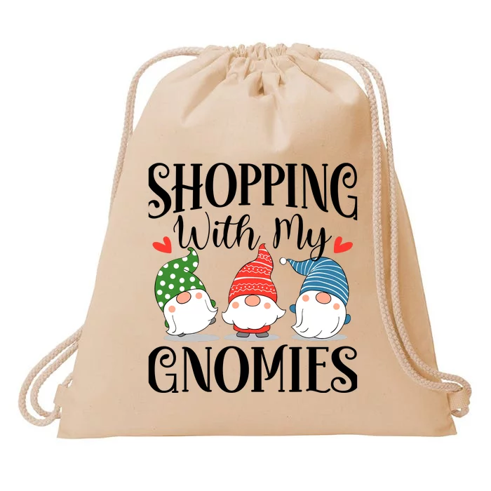 Shopping With My Gnomies Christmas Family Hanging Out Drawstring Bag