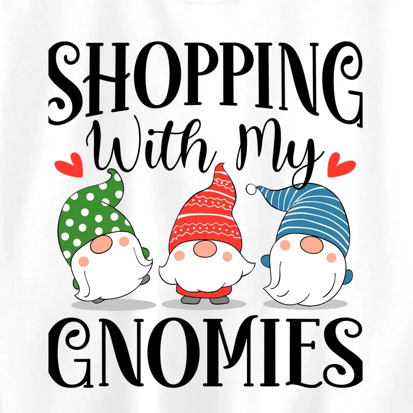 Shopping With My Gnomies Christmas Family Hanging Out Kids Sweatshirt