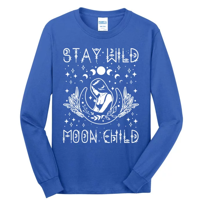 Stay Wild Moon Celestial Wiccan Witchy Boho Vibes Gift Tall Long Sleeve T-Shirt