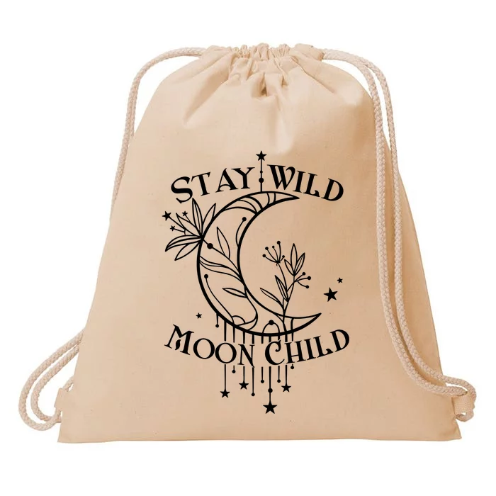 Stay Wild Moon Child Drawstring Bag