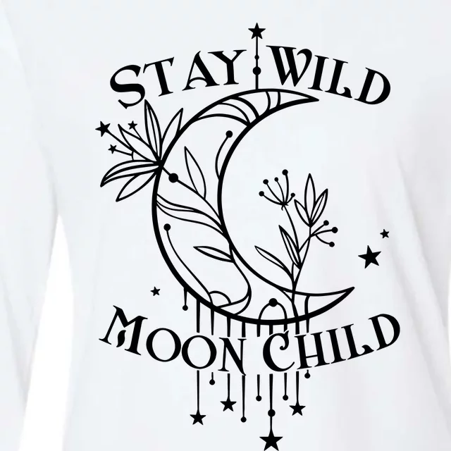 Stay Wild Moon Child Womens Cotton Relaxed Long Sleeve T-Shirt