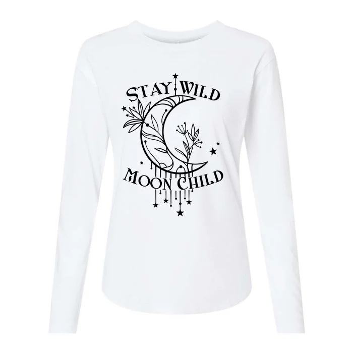 Stay Wild Moon Child Womens Cotton Relaxed Long Sleeve T-Shirt