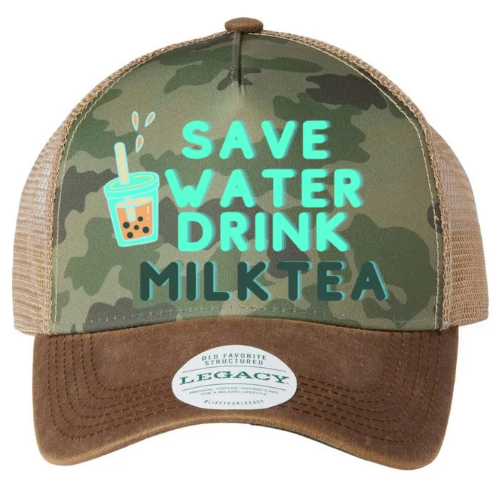 Save Water Milktea Milk Tea Lover Gift Legacy Tie Dye Trucker Hat