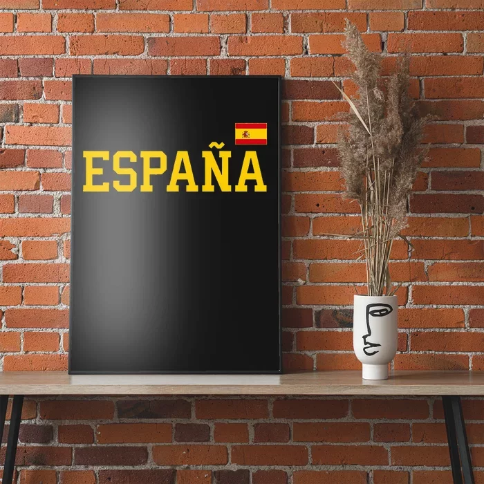 Spain Women Men Kids Spanish Flag Red España Poster