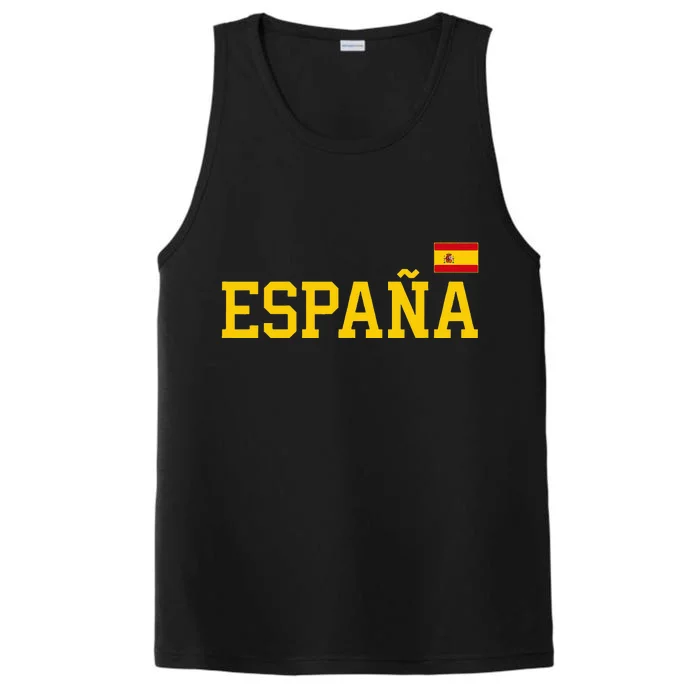 Spain Women Men Kids Spanish Flag Red España Performance Tank