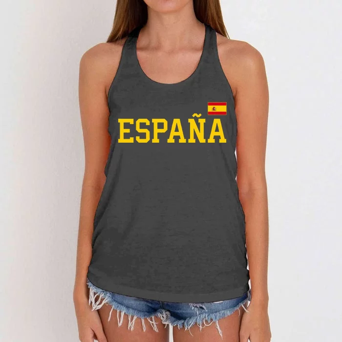 Spain Women Men Kids Spanish Flag Red España Women's Knotted Racerback Tank