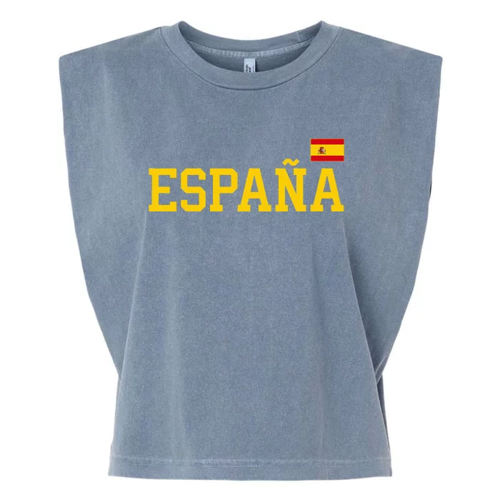 Spain Women Men Kids Spanish Flag Red España Garment-Dyed Women's Muscle Tee