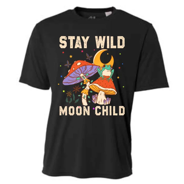 Stay Wild Moon Child And Mushroom Cooling Performance Crew T-Shirt