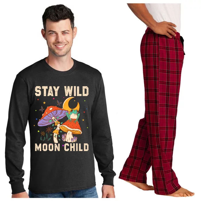 Stay Wild Moon Child And Mushroom Long Sleeve Pajama Set