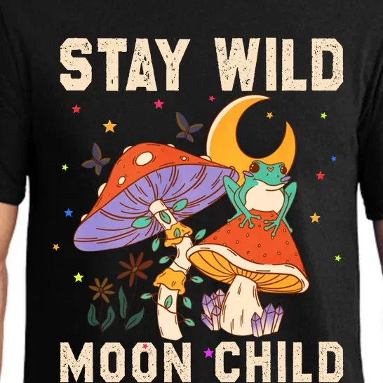 Stay Wild Moon Child And Mushroom Pajama Set