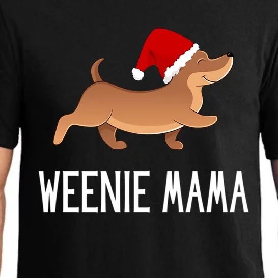 Santa Weenie Mama Dog Christmas Dachshund Cute Gift Pajama Set