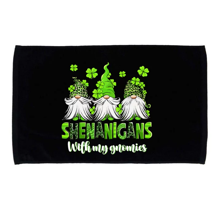 Shenanigans With My Gnomies St PatrickS Day Gnome Shamrock Microfiber Hand Towel