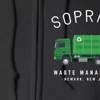 Soprano Waste Management Newark New Jersey Full Zip Hoodie