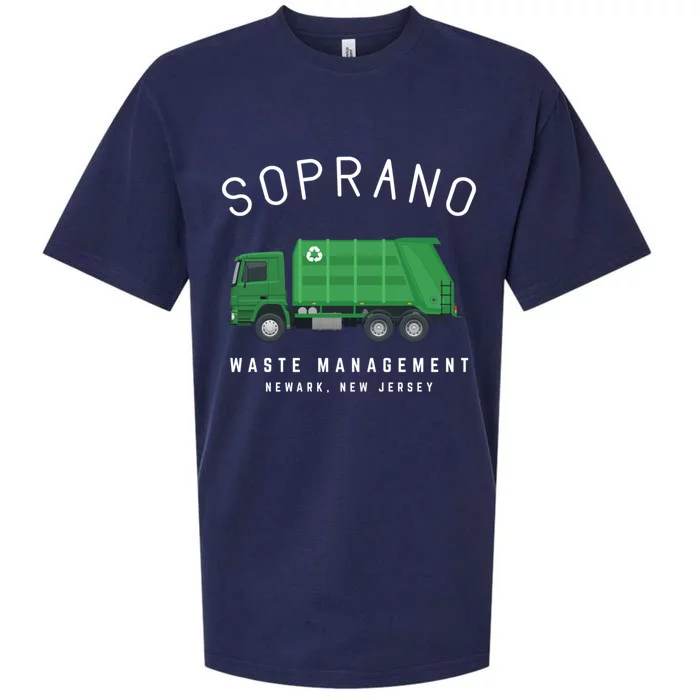 Soprano Waste Management Newark New Jersey Sueded Cloud Jersey T-Shirt