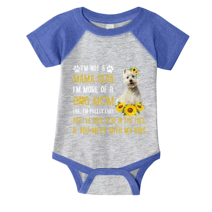 Sunflower Westie Mom Mothers Day Dog Mom Cute Gift Infant Baby Jersey Bodysuit