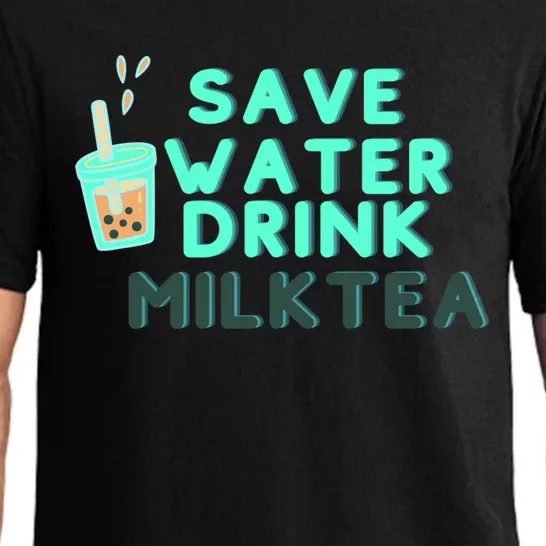 Save Water Milktea Milk Tea Lover Gift Cute Gift Pajama Set