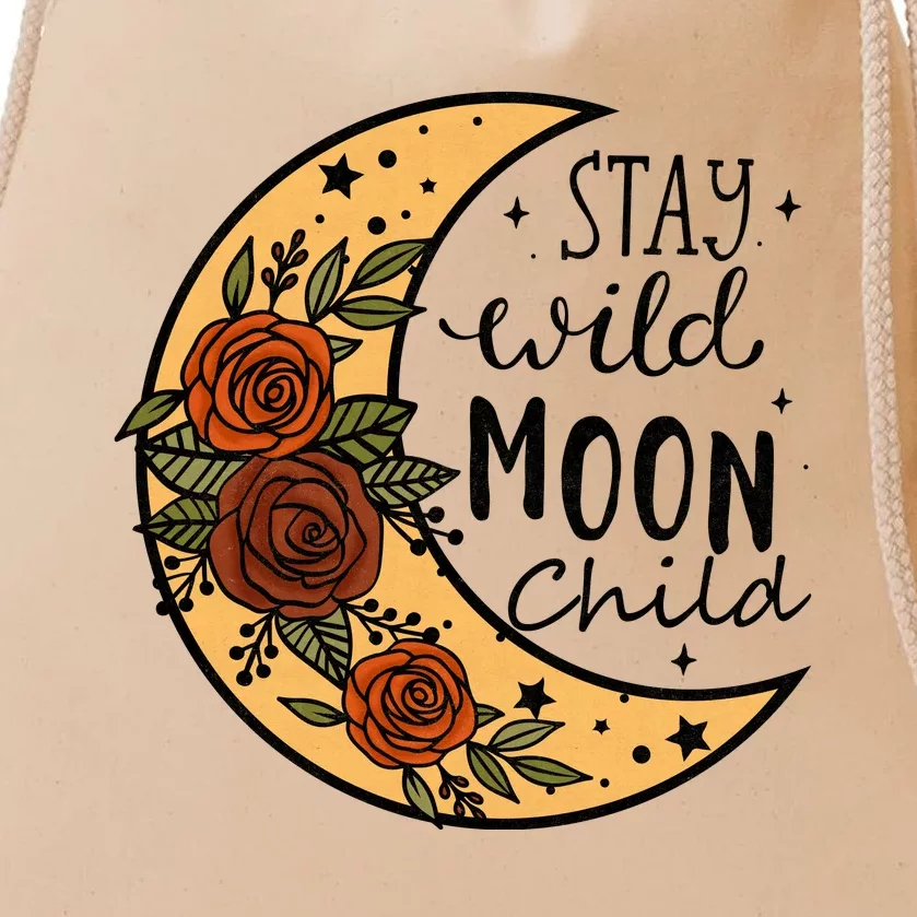 Stay Wild Moon Child Drawstring Bag