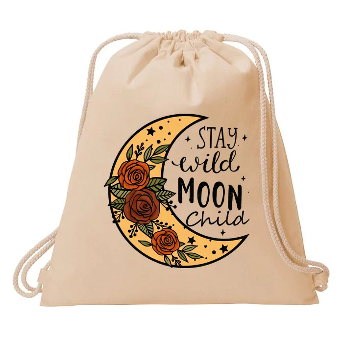 Stay Wild Moon Child Drawstring Bag