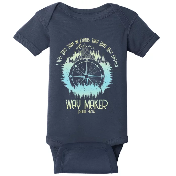 Spiritual Way Maker Bible Verse Christian Faith Way Maker Baby Bodysuit