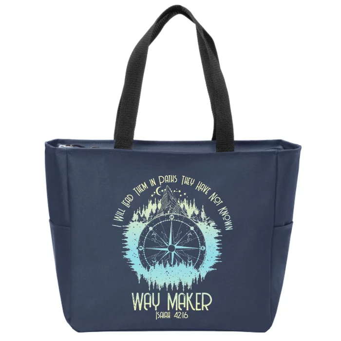 Spiritual Way Maker Bible Verse Christian Faith Way Maker Zip Tote Bag