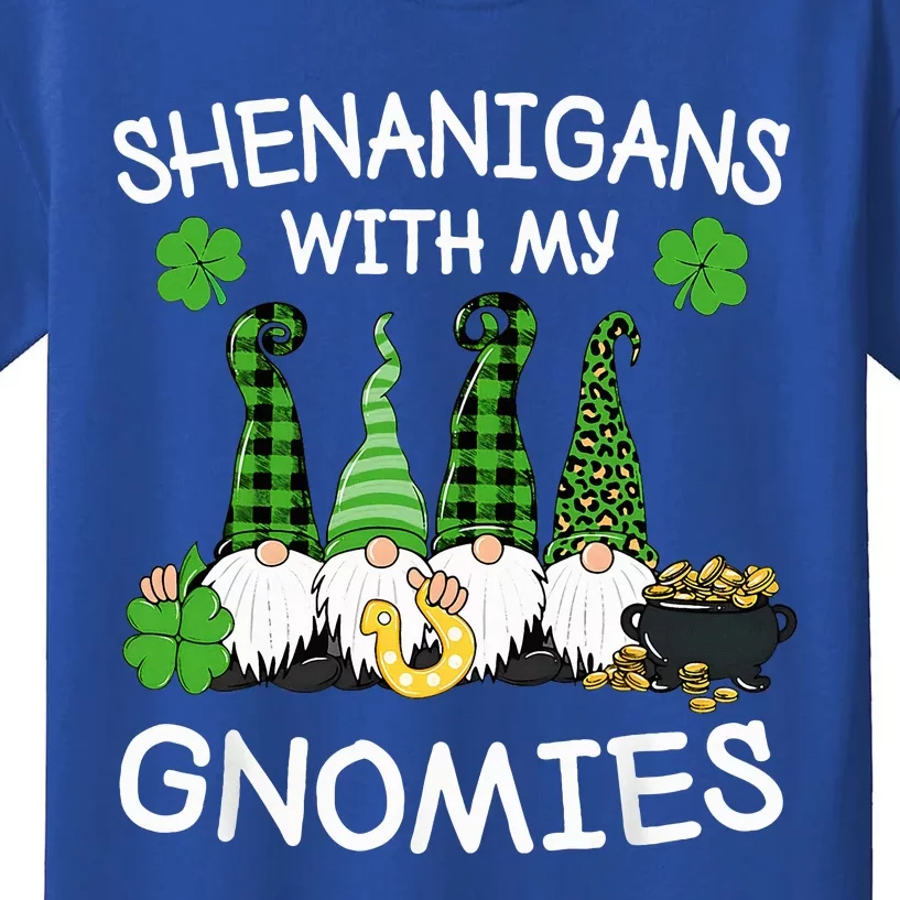 Shenanigans With My Gnomies St. Patricks Day Gnomes Irish Kids T-Shirt