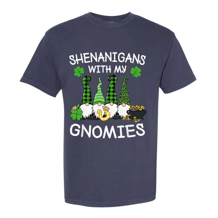 Shenanigans With My Gnomies St. Patricks Day Gnomes Irish Garment-Dyed Heavyweight T-Shirt