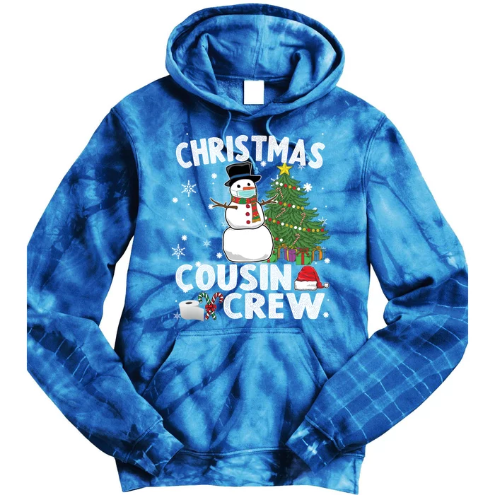 Snow Wearing Mask Christmas Cousin Crew Gift Tie Dye Hoodie