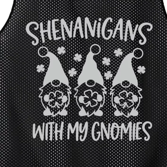 Shenanigans With My Gnomies Cute Bar Crawl St Patricks Day Mesh Reversible Basketball Jersey Tank