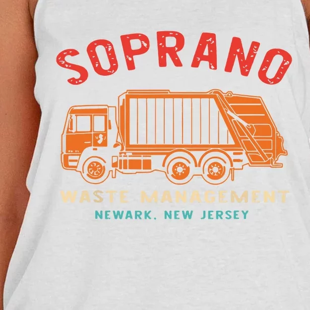 Soprano Waste Management Newark New Jersey Women's Knotted Racerback Tank