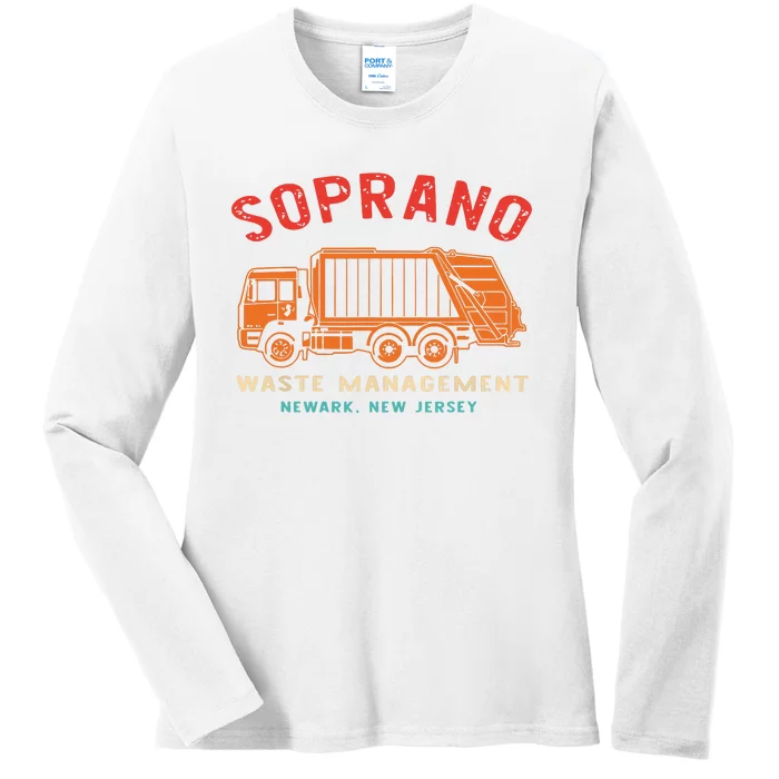 Soprano Waste Management Newark New Jersey Ladies Long Sleeve Shirt