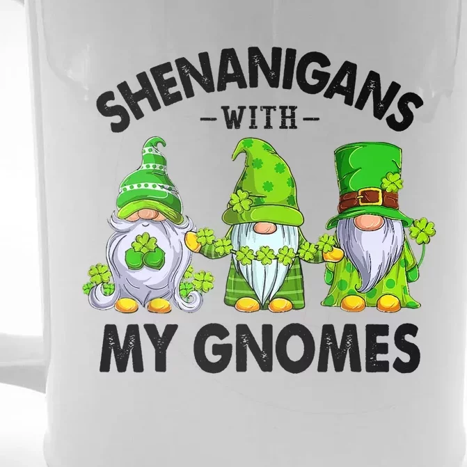 Shenanigans With My Gnomes Funny St Patrick's Day Crew Front & Back Beer Stein