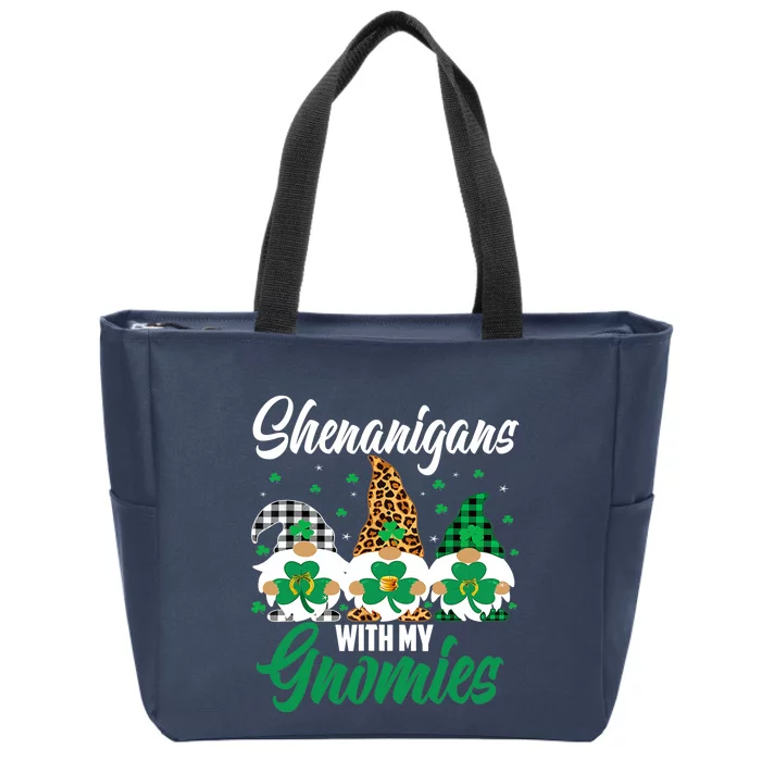 Shenanigans With My Gnomies St Patrick's Day Gnomes Lover Zip Tote Bag