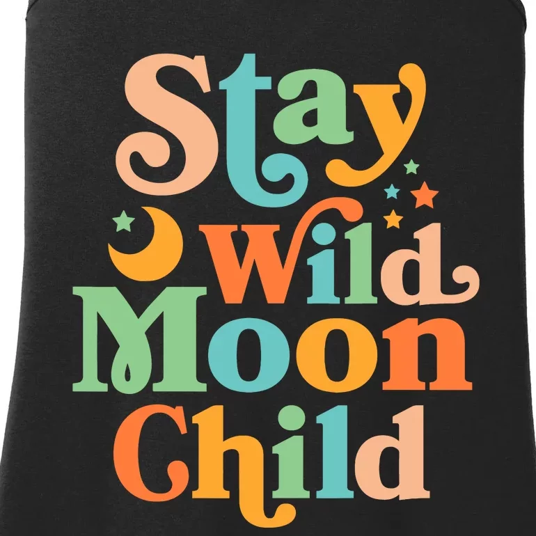 Stay Wild Moon Child Hippie Retro 60s 70s Groovy Ladies Essential Tank