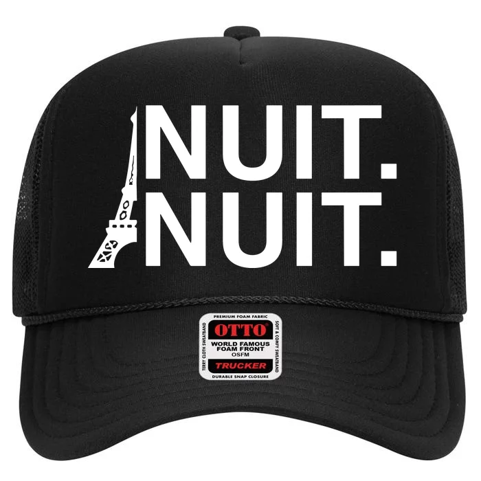 StephS Waering Nuit Nuit Paris High Crown Mesh Trucker Hat