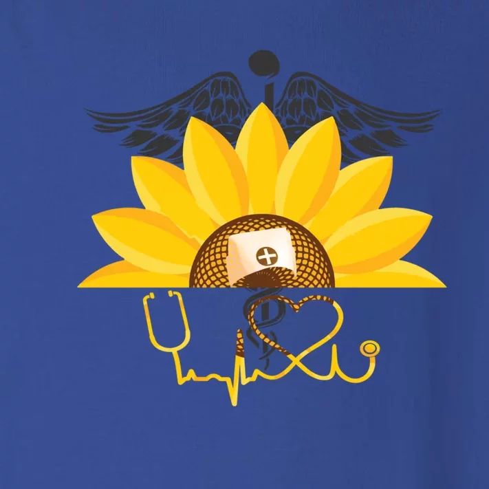 Sunflower With Nurse Heartbeat Nursing Wing Rn Lpn Crna Day Gift Toddler Long Sleeve Shirt