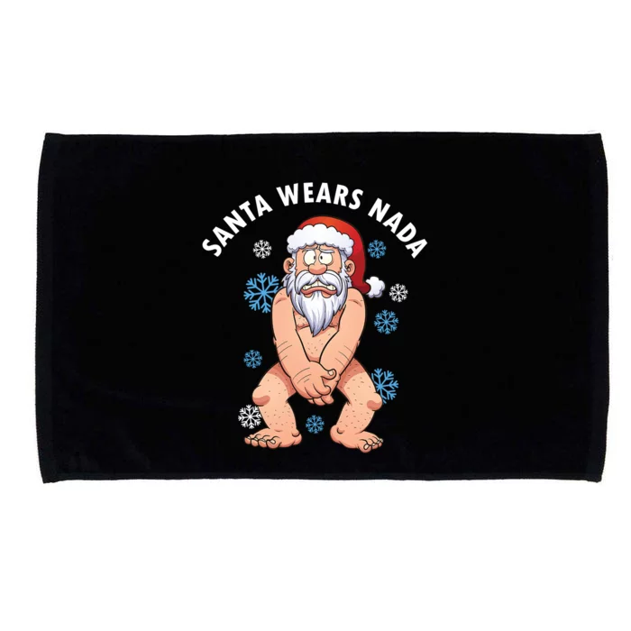 Santa Wears Nada Funny Christmas Microfiber Hand Towel