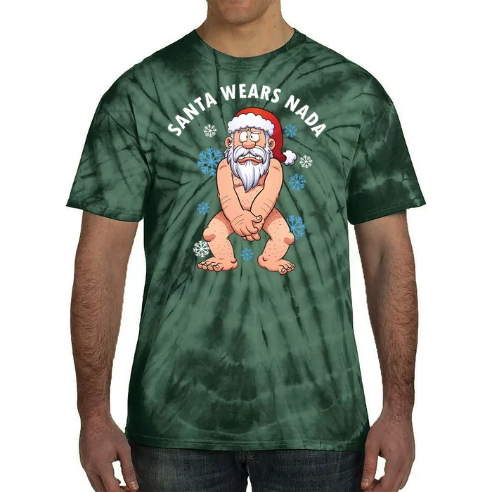 Santa Wears Nada Funny Christmas Tie-Dye T-Shirt