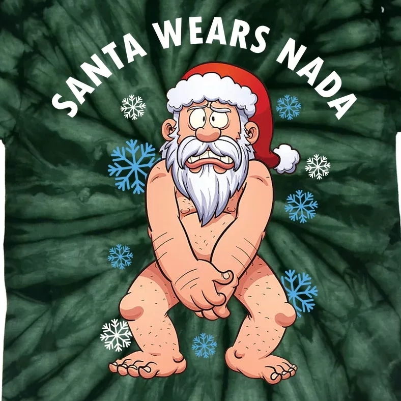 Santa Wears Nada Funny Christmas Tie-Dye T-Shirt