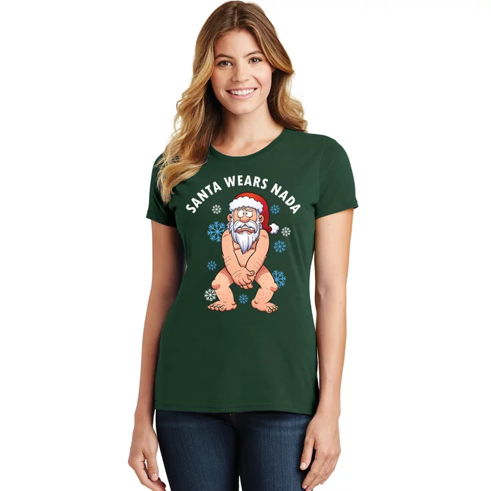 Santa Wears Nada Funny Christmas Women's T-Shirt