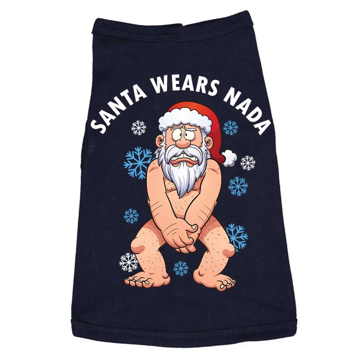 Santa Wears Nada Funny Christmas Doggie Tank