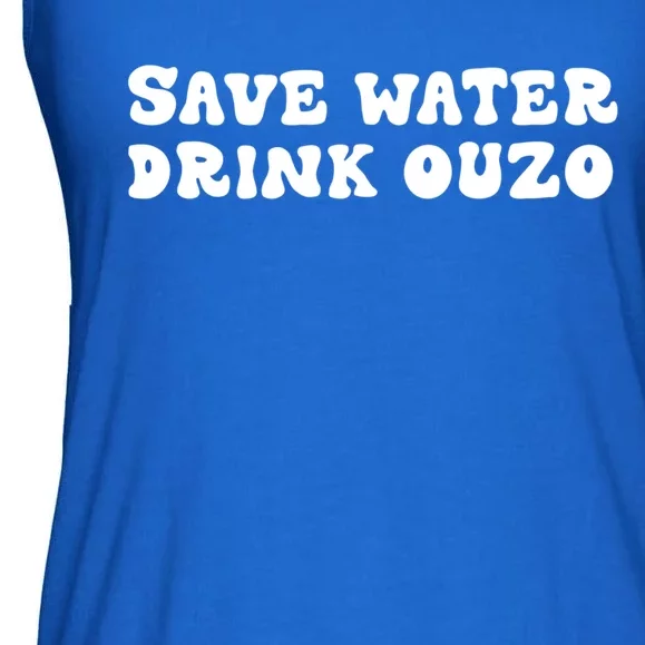 Save Water Ouzo Gift Ladies Essential Flowy Tank