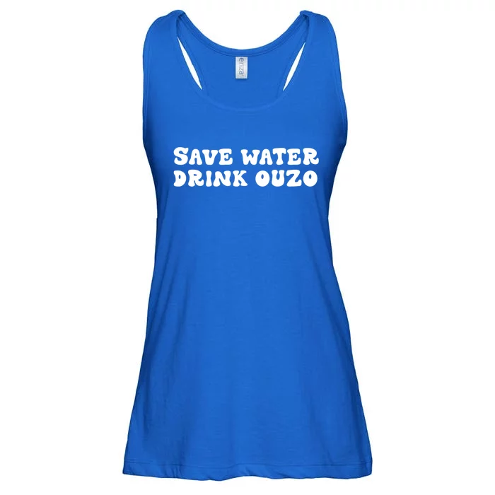 Save Water Ouzo Gift Ladies Essential Flowy Tank