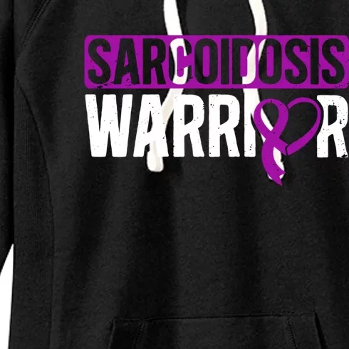 Sarcoidosis Warrior Purpe Ribbon Awareness Month Support Gift Women's Fleece Hoodie