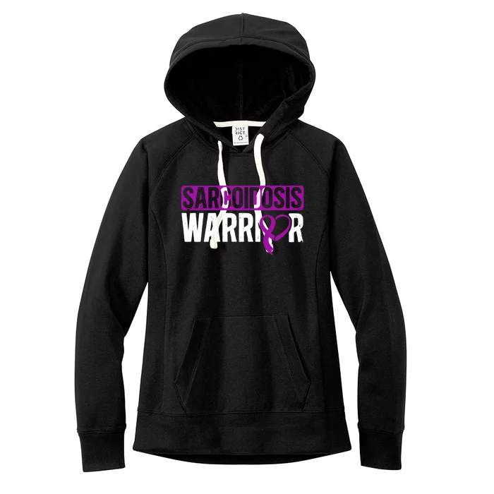 Sarcoidosis Warrior Purpe Ribbon Awareness Month Support Gift Women's Fleece Hoodie