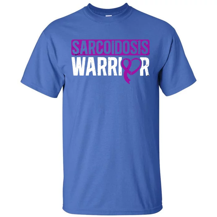 Sarcoidosis Warrior Purpe Ribbon Awareness Month Support Gift Tall T-Shirt