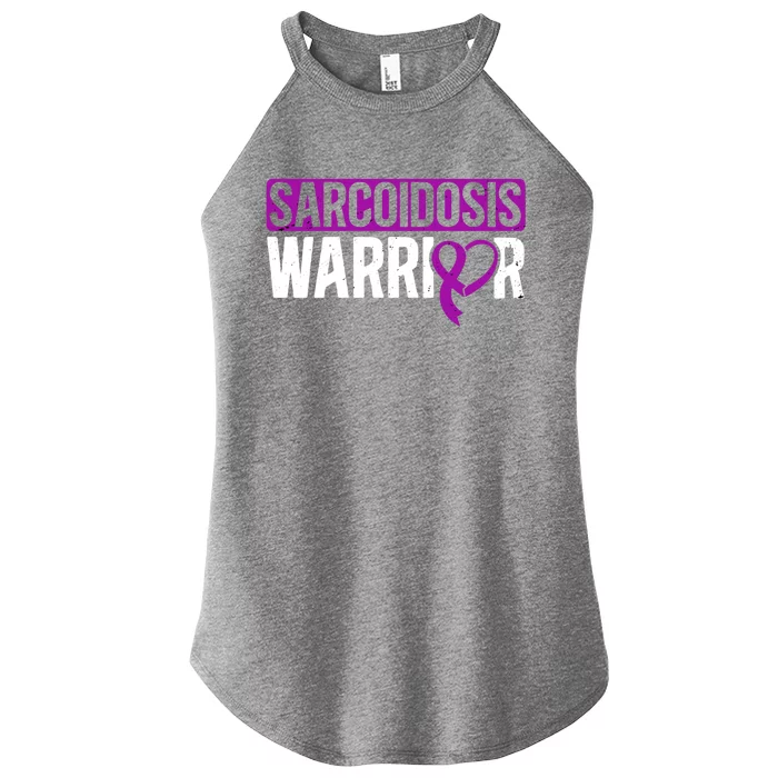 Sarcoidosis Warrior Purpe Ribbon Awareness Month Support Gift Women’s Perfect Tri Rocker Tank