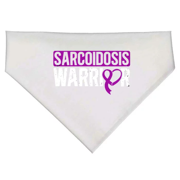 Sarcoidosis Warrior Purpe Ribbon Awareness Month Support Gift USA-Made Doggie Bandana