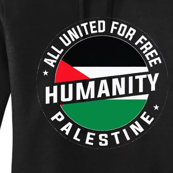 Stand With Palestine Free Palestine Peace Love Flag Women's Pullover Hoodie