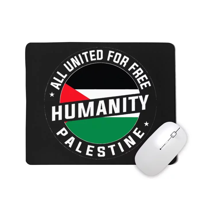 Stand With Palestine Free Palestine Peace Love Flag Mousepad