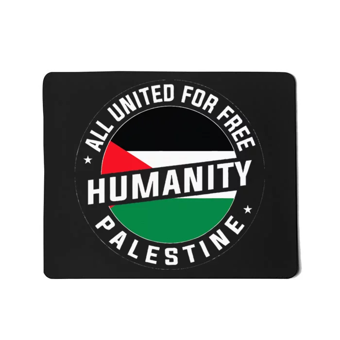 Stand With Palestine Free Palestine Peace Love Flag Mousepad